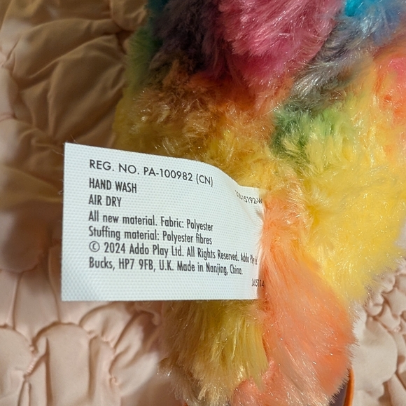 Budgie Fuggler Rabid Rabbit Multi-Colored Swirl Fur #39 - Picture 4 of 5